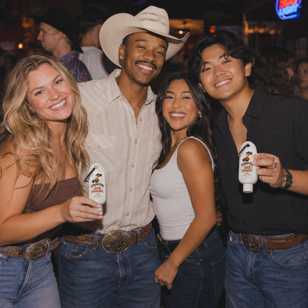 Country Swing dancers holding a comfortable hand connection